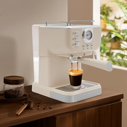 SAUADY compacte espressomachine wit — detail 3