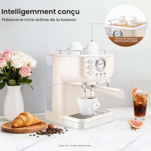 KLOOLIVE espressomachine 20 bar 1,5 liter — detail 4