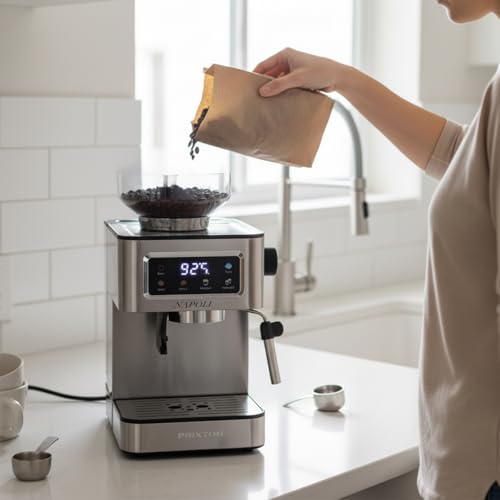Prixton Napoli 10006208 espressomachine met bonen — detail 5