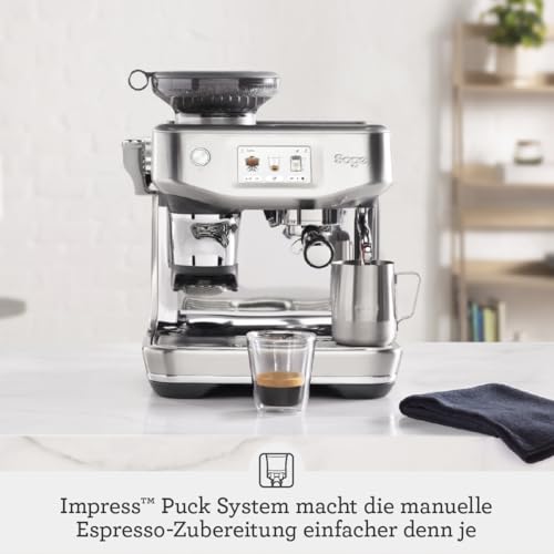 Sage The Barista Touch Impress SES882 espressomachine met bonen — detail 1