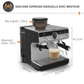 Krups XP801T10 espressomachine met bonen — detail 1