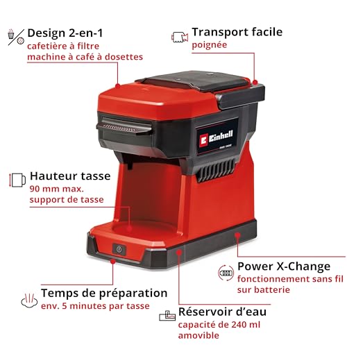 Einhell TE-CF 18 Li-Solo draagbare elektrische koffiemachine — detail 2