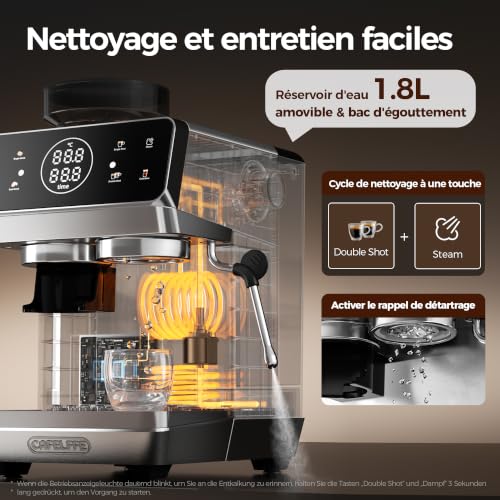 CAFELFFE MK-903 espressomachine met bonen — detail 6