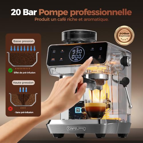 CAFELFFE MK-903 espressomachine met bonen — detail 3
