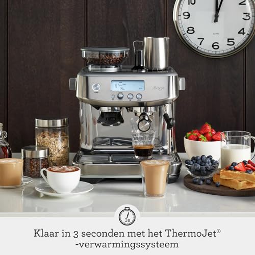 Sage The Barista Pro SES878 espressomachine met bonen — detail 1