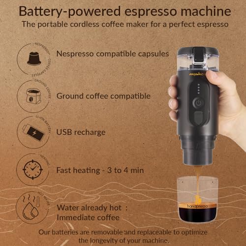 Handpresso E-Presso 21700 draagbare elektrische koffiemachine — detail 2