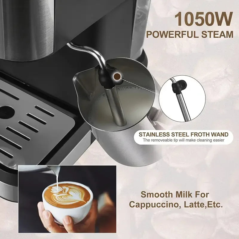 Aeomjk espressomachine met reservoir van 1,5 liter — detail 6