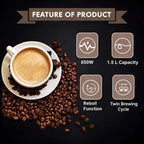Espressomachine 850 W met reservoir van 1,5 liter — detail 2