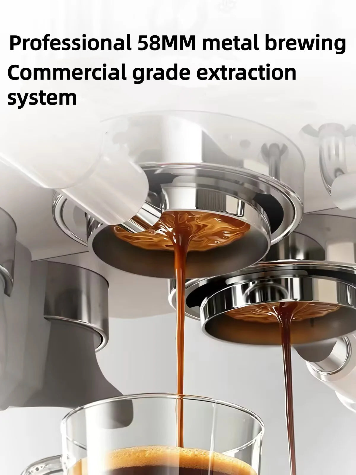 Espressomachine met koffiemolen en 58 mm filterhouder — detail 4
