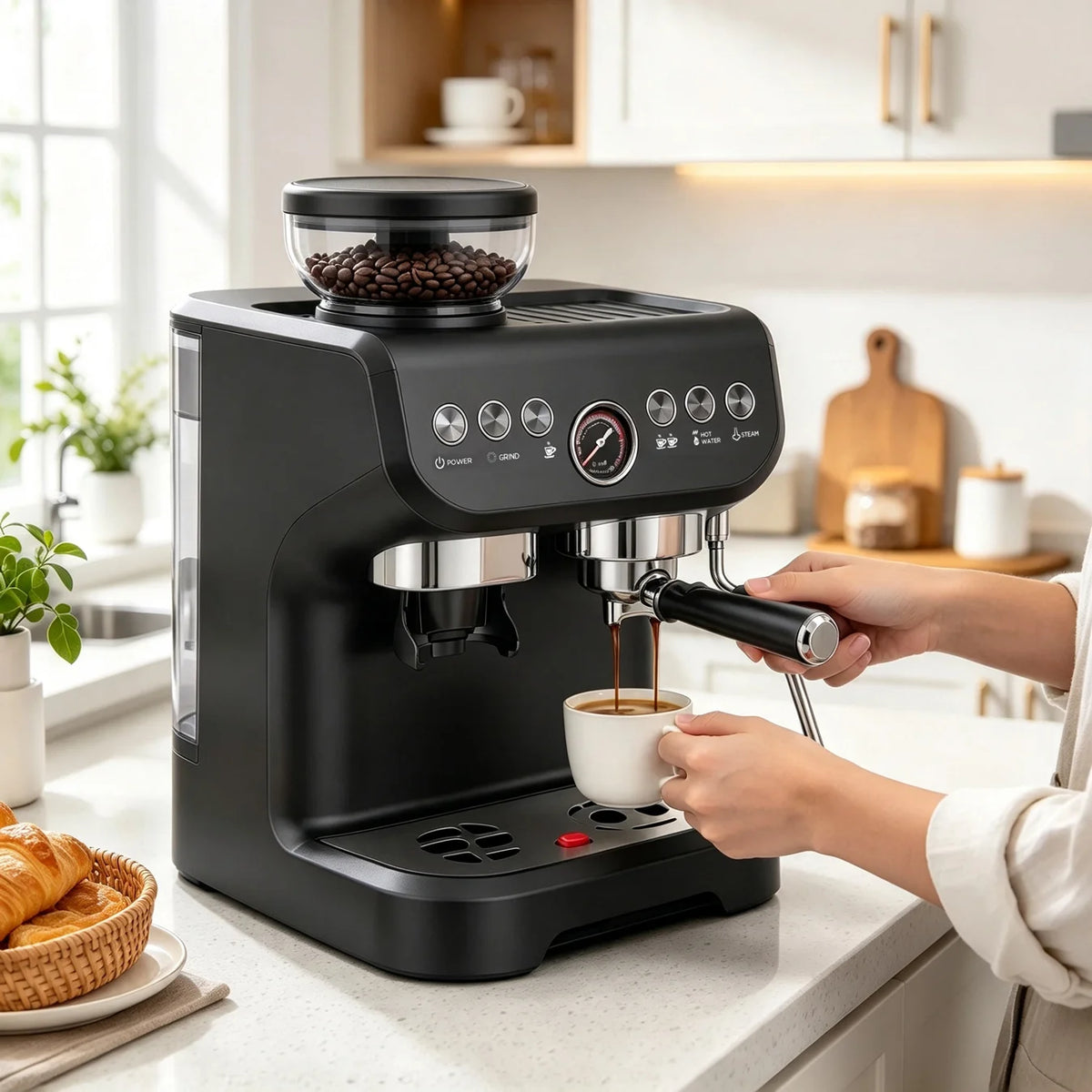 Espressomachine met koffiemolen 15 bar 220 V — detail 2