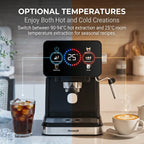 Espressomachine met 51 mm filterhouder en temperatuurdisplay — detail 1