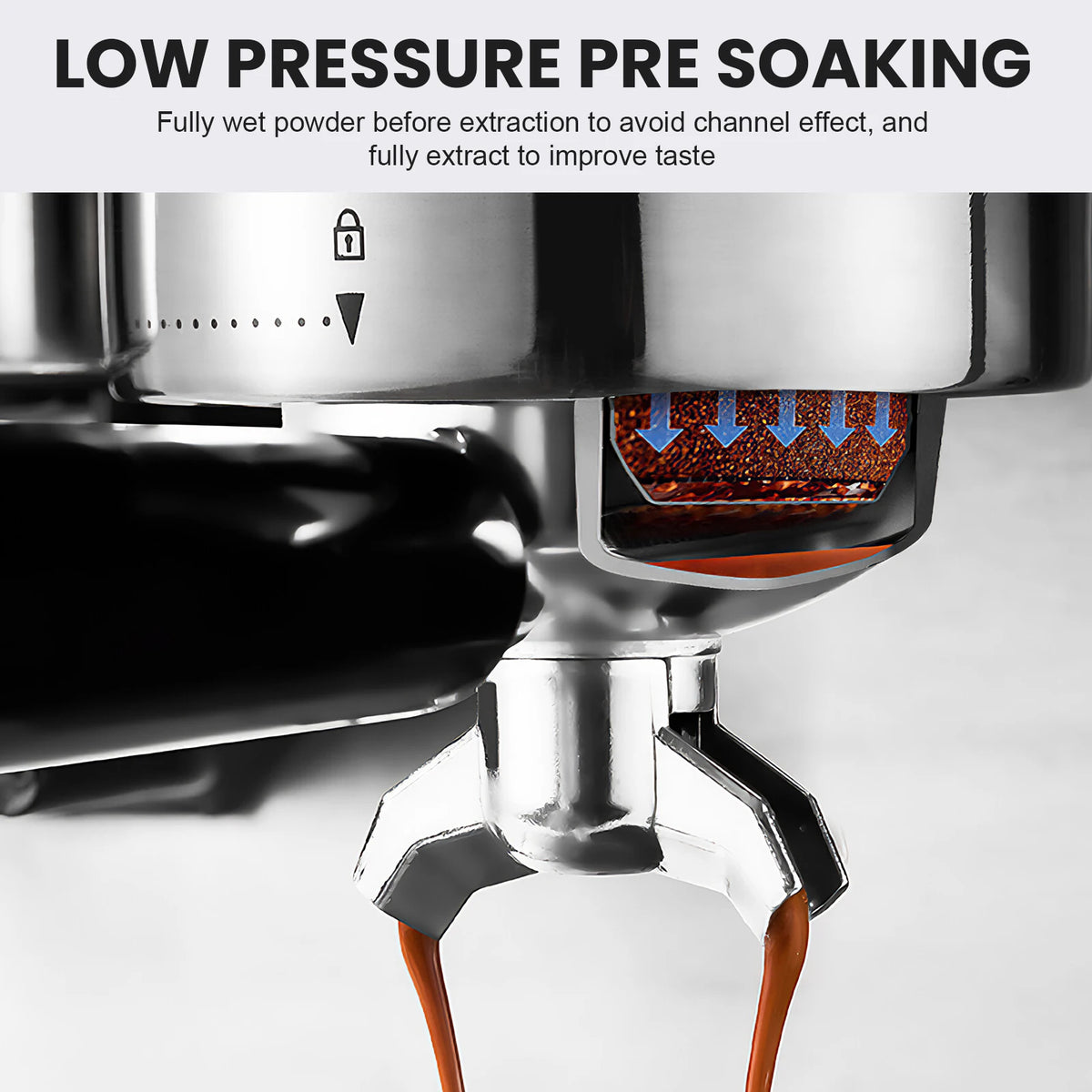Espressomachine met koffiemolen en TFT-aanraakscherm — detail 1