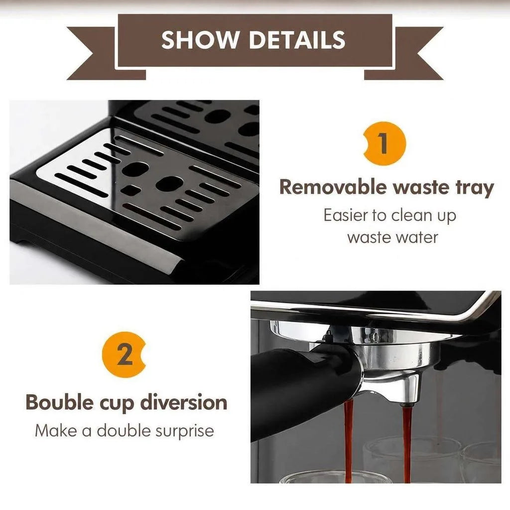 Espressomachine 850 W met reservoir van 1,5 liter — detail 4