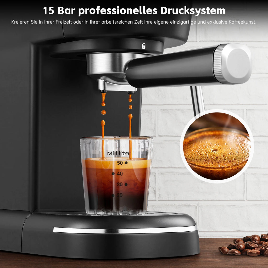 Compacte espressomachine 15 bar 1100 W