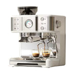 Espressomachine met koffiemolen en 58 mm filterhouder — productaanzicht