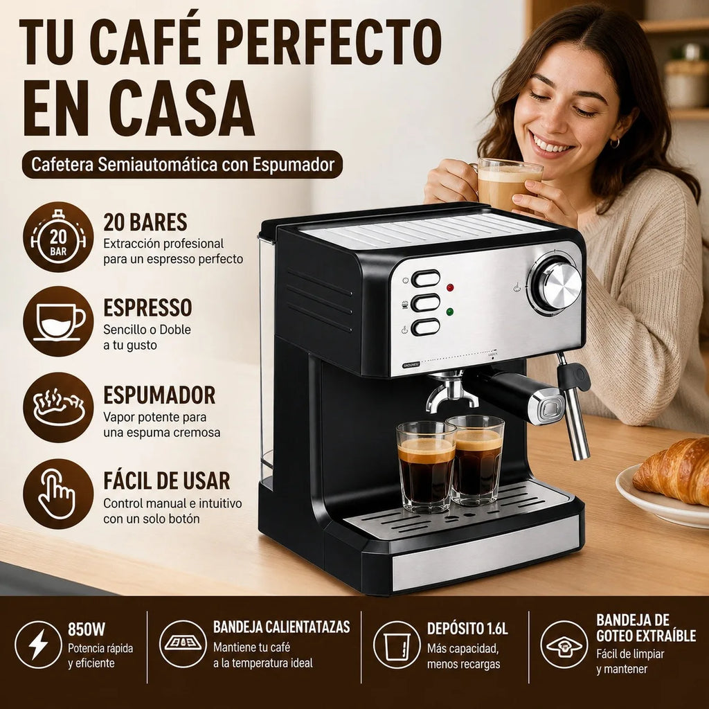 Espressomachine 850 W met reservoir van 1,6 liter — detail 1