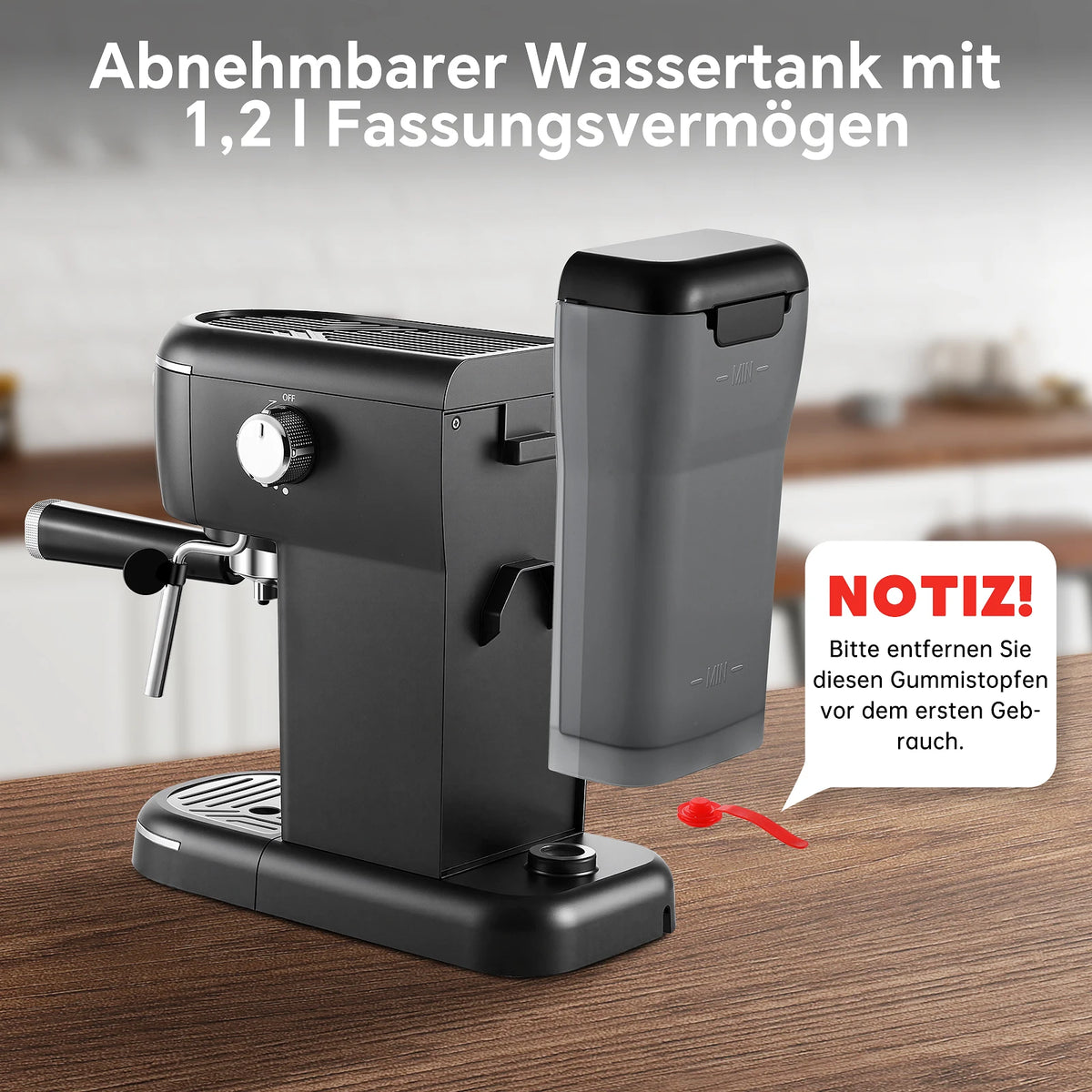 Compacte espressomachine 15 bar 1100 W