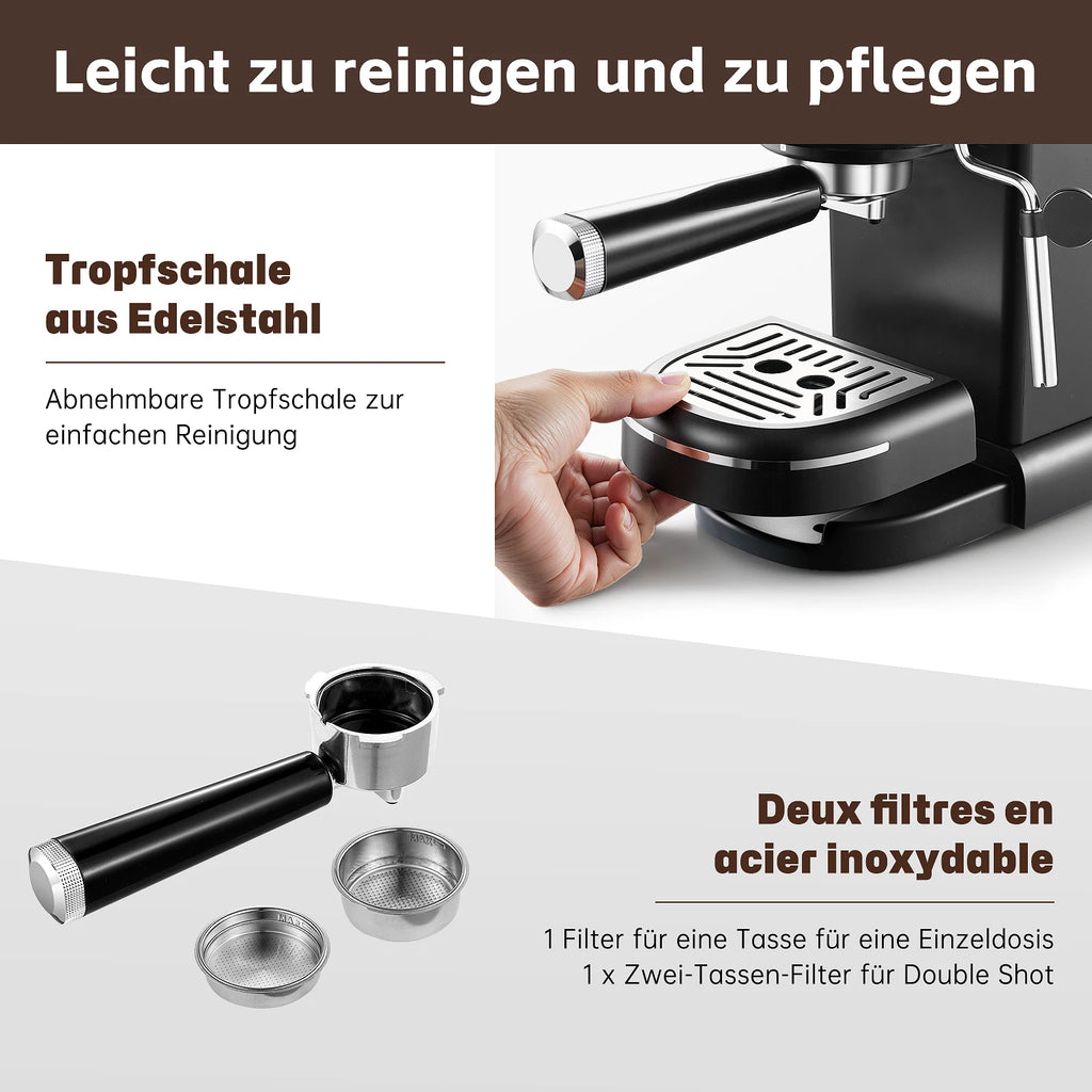 Compacte espressomachine 15 bar 1100 W
