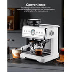 Espressomachine met ingebouwde koffiemolen — detail 5
