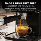 Espressomachine met 51 mm filterhouder en temperatuurdisplay — detail 2