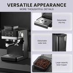 Espressomachine met koffiemolen en voorinfusie — detail 2