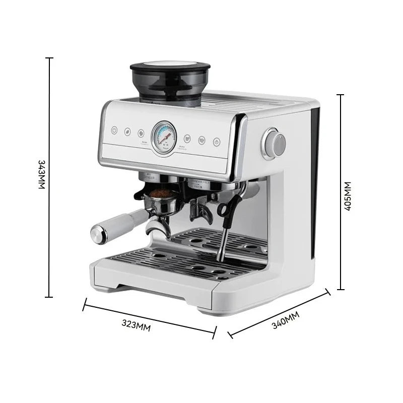 Espressomachine met ingebouwde koffiemolen — detail 1