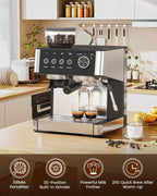 Espressomachine met 30 maalstanden en reservoir van 2,3 liter
