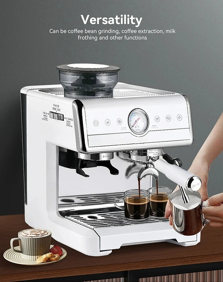 Espressomachine met ingebouwde koffiemolen — detail 2